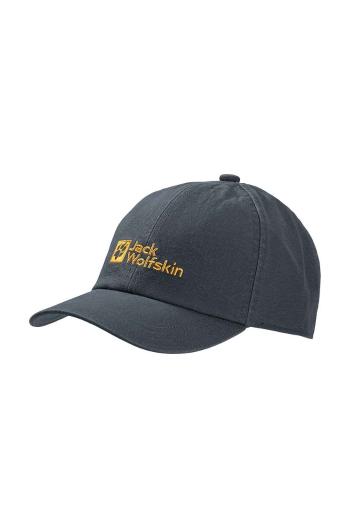 Detská čiapka Jack Wolfskin BASEBALL CAP K čierna farba, s potlačou