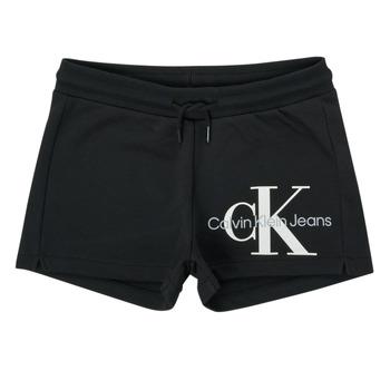 Calvin Klein Jeans  Šortky/Bermudy REFLECTIVE MONOGRAM SHORTS  Čierna