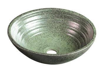 SAPHO - ATTILA keramické umývadlo, priemer 43 cm, keramické, zelena meď DK006