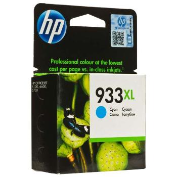 HP originál ink CN054AE, HP 933XL, cyan, 825str., HP Officejet 6100, 6600, 6700, 7110, 7610, 7510, azurová