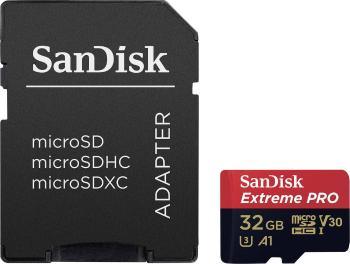 SanDisk Extreme® Pro pamäťová karta micro SDHC 32 GB Class 10, UHS-I, UHS-Class 3, v30 Video Speed Class vr. SD adaptéru