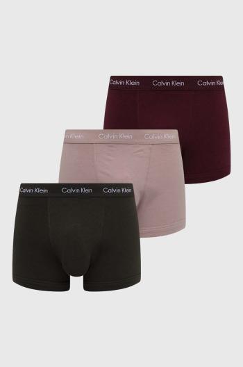 Boxerky Calvin Klein Underwear 3-pak pánske, ružová farba