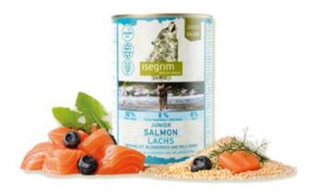 ISEGRIM dog Junior Salmon with Millet, Blueberries & Wild Herbs bal. 6 x 800 g konzerva
