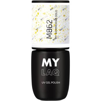 MYLAQ UV Gel Polish gélový lak na nechty odtieň My Shimmering Gold 5 ml