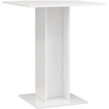 Bistro stolík biely s vysokým leskom 60 × 60 × 75 cm drevotrieska (802108)