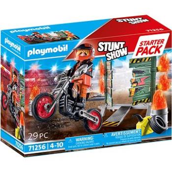 Playmobil 71256 Starter Pack Kaskadérska motorka a ohnivá stena (4008789712561)