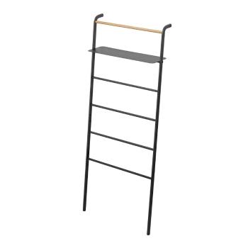 Čierny vešiak s poličkou YAMAZAKI Tower Ladder