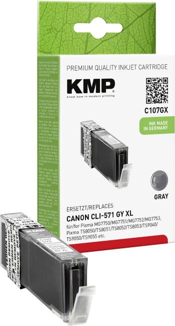 KMP Ink náhradný Canon CLI-571GY XL kompatibilná  šedá C107GX 1569,0041