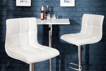 LuxD Dizajnová barová stolička Modern White