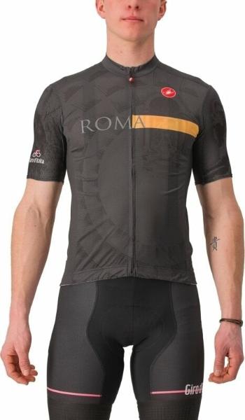 Castelli Giro Roma Jersey Antracite/Dark Gray/Giallo S