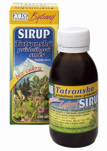 Fyto Tatranska prieduskova zmes sirup bez cukru bylinný 100 ml