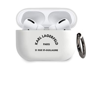 Karl Lagerfeld Rue St Guillaume Silikónové Puzdro pre Airpods Pro White (3700740500774)
