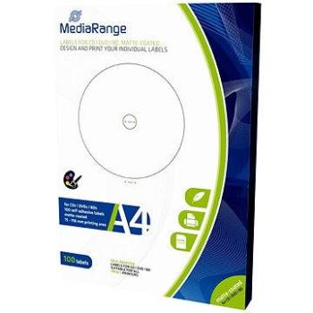MediaRange CD/DVD/Blu-ray etikety 15mm - 118mm biele (MRINK130)