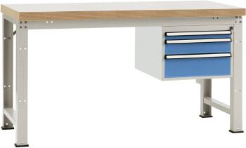 Manuflex WP5412.5012 Kompletný pracovný stôl základný PROFI štandard s masívnou bukovou doskou, ŠxHxH = 1500 x 700 x 840