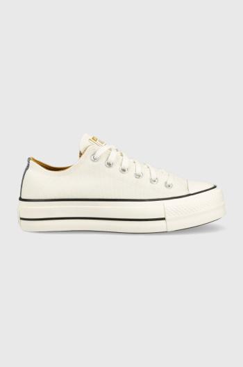 Tenisky Converse Chuck Taylor All Star Lift OX dámske, biela farba, A03829C