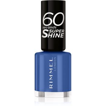 Rimmel 60 Seconds Super Shine lak na nechty odtieň 828 Danny Boy Blue! 8 ml