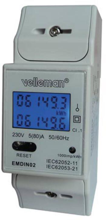 Velleman EMDIN02 merač spotreby el.energie