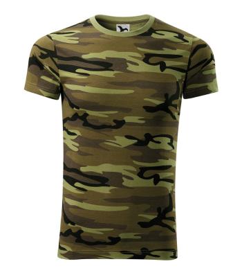MALFINI Maskáčové tričko Camouflage - Maskáčová zelená | XXL