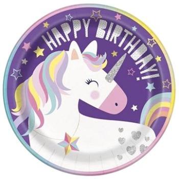 Talíře jednorožec – unicorn – happy birthday – narodeniny – 8 ks – 22 cm (11179006038)