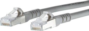 Metz Connect 1308451533-E RJ45 sieťové káble, prepojovacie káble CAT 6A S/FTP 1.50 m sivá s ochranou 1 ks