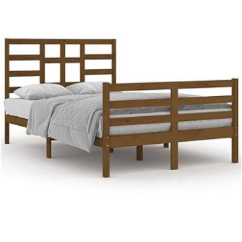 Rám postele medovo hnedý masívne drevo 120 × 200 cm, 3105858