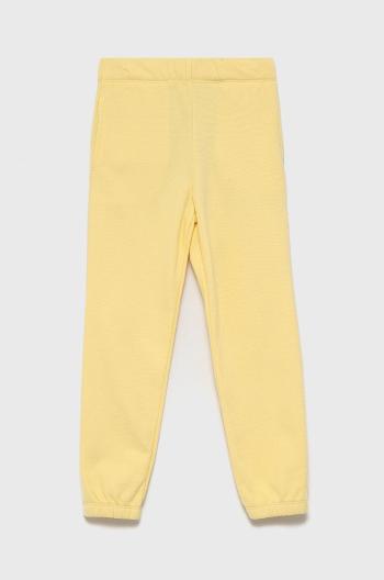 Detské nohavice Name it žltá farba, jednofarebné