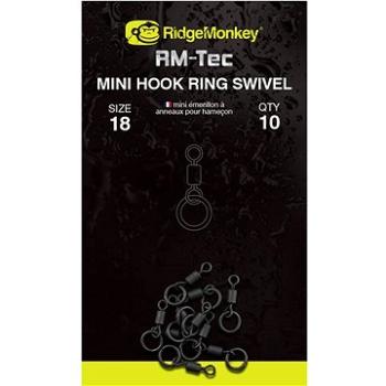 RidgeMonkey RM-Tec Mini Hook Ring Swivel 10 ks (5060432143602)