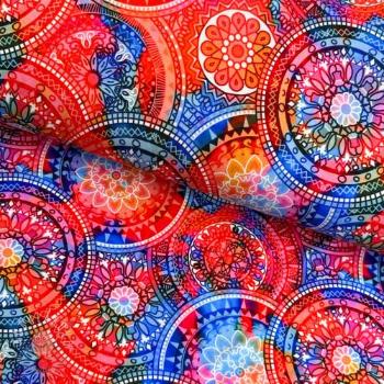 Úplet VISCOSE LYCRA HEAVY Mandala tiles B digital print