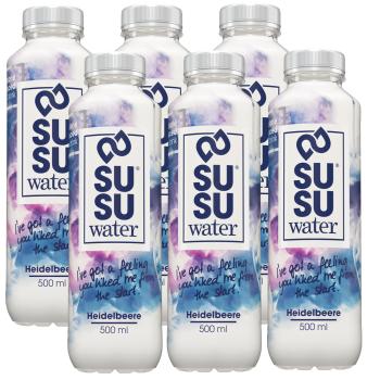 SUSU Water Čučoriedka a Jogurt PET 6 x 500 ml