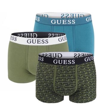 GUESS - 3PACK Guess modern logo army green boxerky z organickej bavlny - limitovaná edícia-L (86-90 cm)
