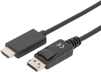 Digitus DisplayPort / HDMI káblový adaptér #####DisplayPort Stecker, #####HDMI-A Stecker 3.00 m čierna AK-340303-030-S t