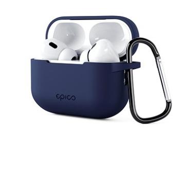 Epico silikónové puzdro na Airpods Pro 2 s karabínou – tmavomodré (9911101600026)