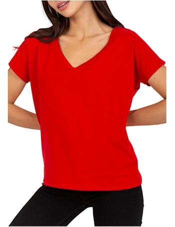 červené tričko s výstrihom do v vel. XL
