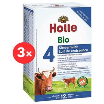 HOLLE BIO Detská mliečna výživa 4 pokračovacie 3× 600 g (7640230491235)