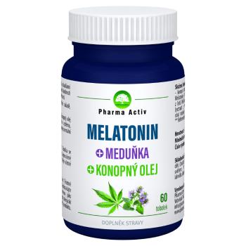 PHARMA ACTIV Melatonín + medovka + konopný olej 60 kapsúl