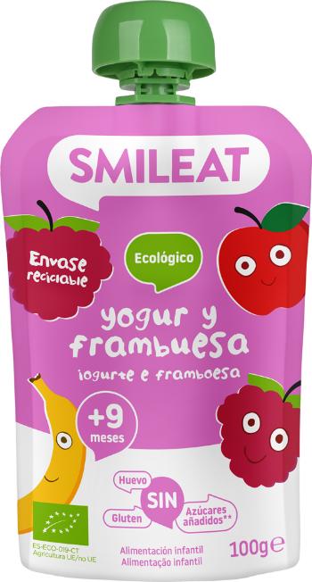 SMILEAT Organic Jogurtové vrecko s malinami 100 g