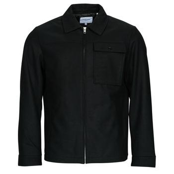 Jack & Jones  Kabáty JJJOHNSON WOOL JACKET  Čierna