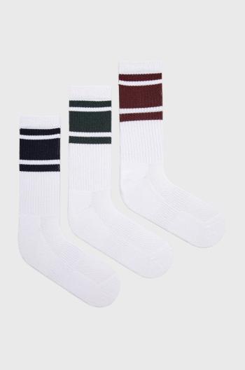 Ponožky Abercrombie & Fitch (3-pak) pánske, biela farba