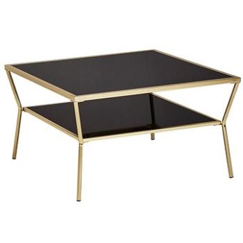 Brüxxi Konferenční stolek Gise, 70 cm, černá / zlatá (SP1000945)