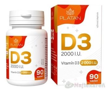 Natural pharm Vitamín D3 2000 I.U. tabliety 250 ks