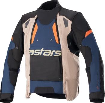 Alpinestars Halo Drystar Jacket Dark Blue/Dark Khaki/Flame Orange 3XL Textilná bunda