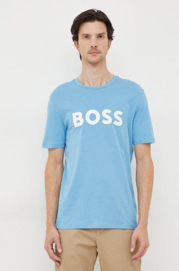 Bavlnené tričko BOSS BOSS CASUAL pánske,s potlačou,50481923