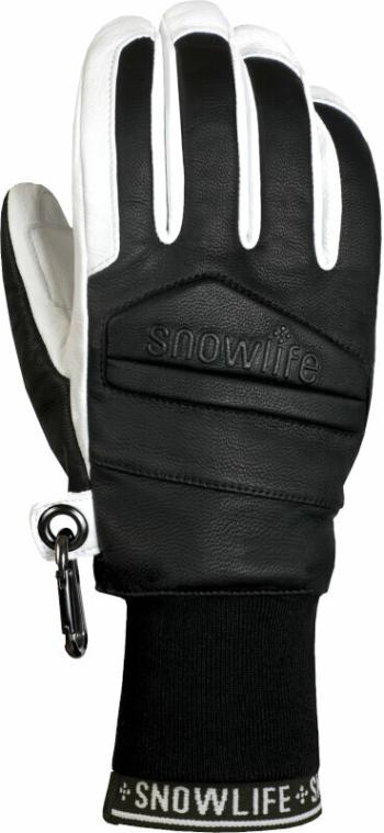 Snowlife Classic Leather Glove Black/White XL Lyžiarske rukavice