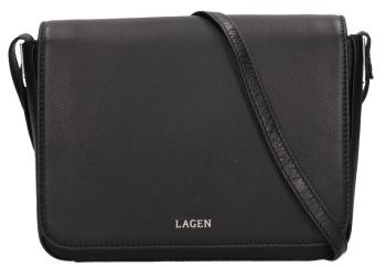 Lagen Dámska kožená crossbody kabelka BLC-22/2061 BLK