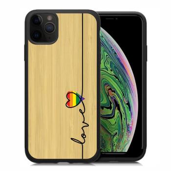 BAMBOO Drevený kryt Apple iPhone 11 Pro Max LOVE (073)