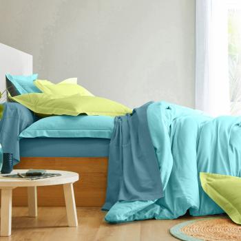 Blancheporte Jednofarebná posteľná súprava zn. Colombine z bavlny cédrová napínacia plachta 180x200cm
