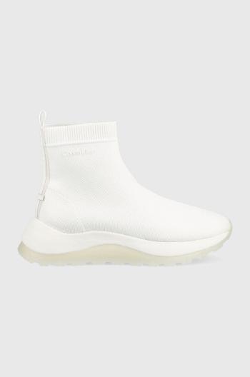 Tenisky Calvin Klein 2 Piece Sole Sock Boot biela farba,