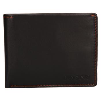 Lagen Pánska peňaženka kožená TP 802 Tmavo hnedá