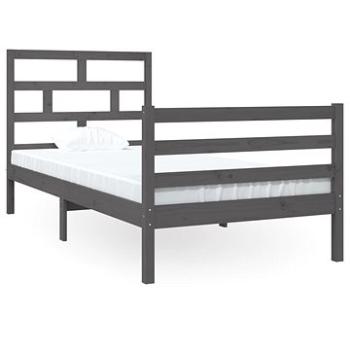 Rám postele sivý masívne drevo 90 × 190 cm Single, 3101250