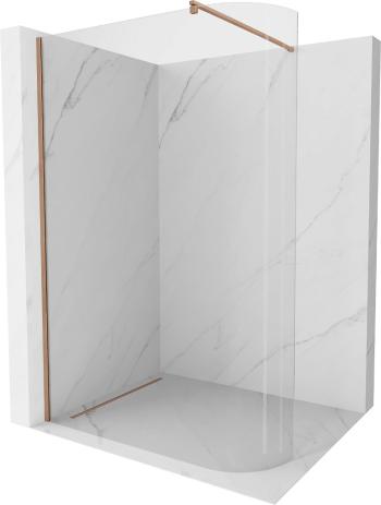 MEXEN/S - Kioto Sprchová zástena WALK-IN Walk-in 110 x 200 cm, transparent 8 mm, meď kartáčovaná 800-110-101-65-06